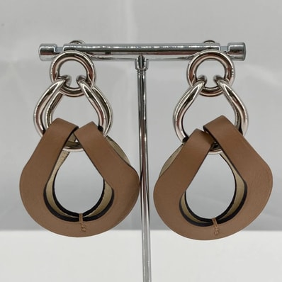 HERMES(エルメス) ヴィルヴォルトGM U刻 ピアス ブラウン