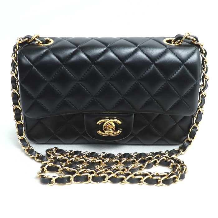 CHANEL シャネル ミニ クラシック ハンドバッグ ショルダーバッグ ブラック A69900 レディース【中古】【美品】