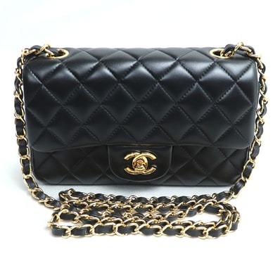 CHANEL シャネル ミニ クラシック ハンドバッグ ショルダーバッグ ブラック A69900 レディース【中古】【美品】