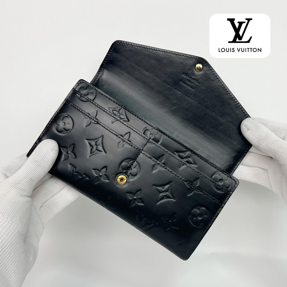 極美✨LOUIS VUITTON 長財布 ポルトフォイユ サラ レザー ブラック B (目立った傷や汚れなし)】超極美品 LOUIS VUITTON ポルトフォイユ