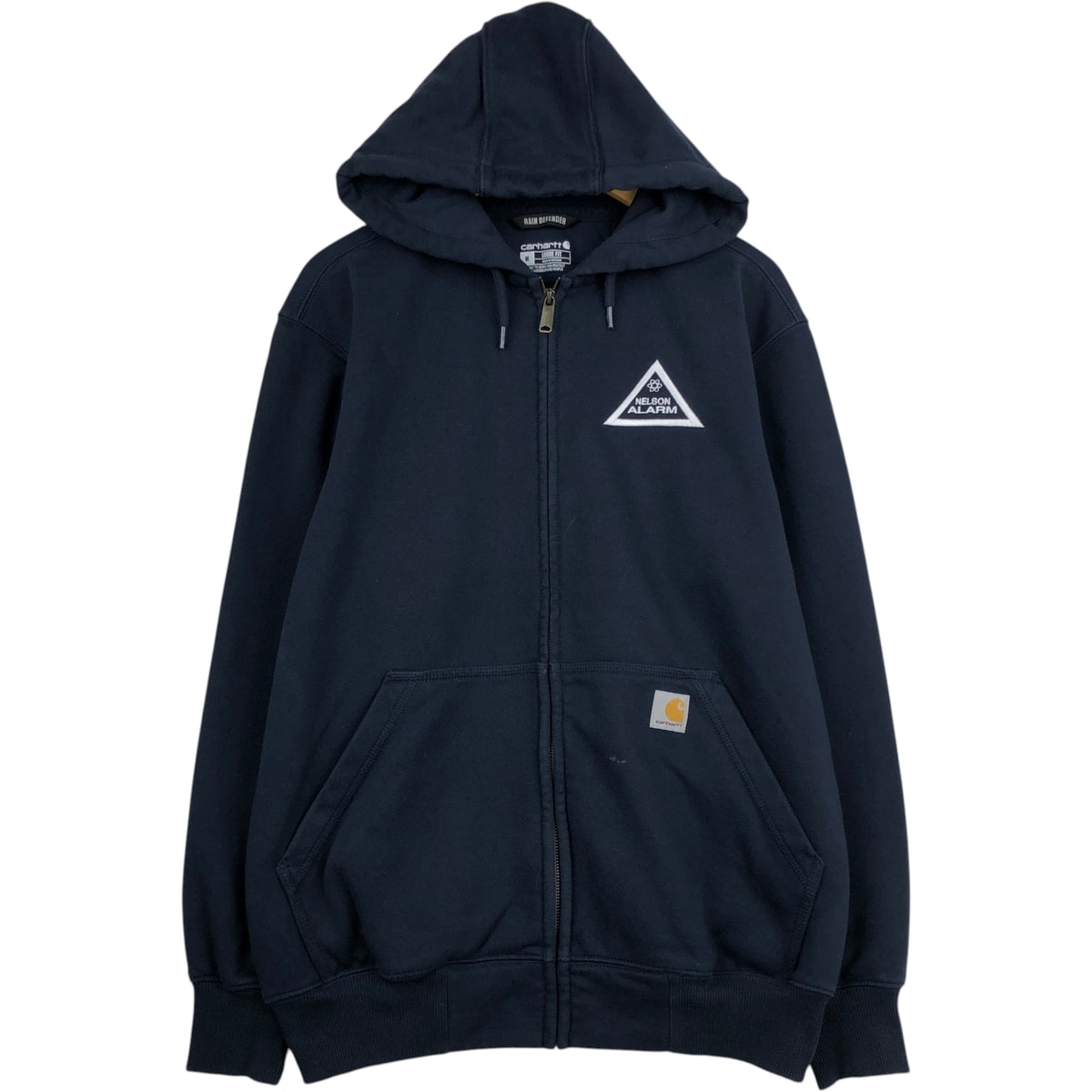 古着 カーハート Carhartt Loose Fit RAIN DEFENDER アドバタイジング スウェットフルジップパーカー メンズM相当/eaa632982