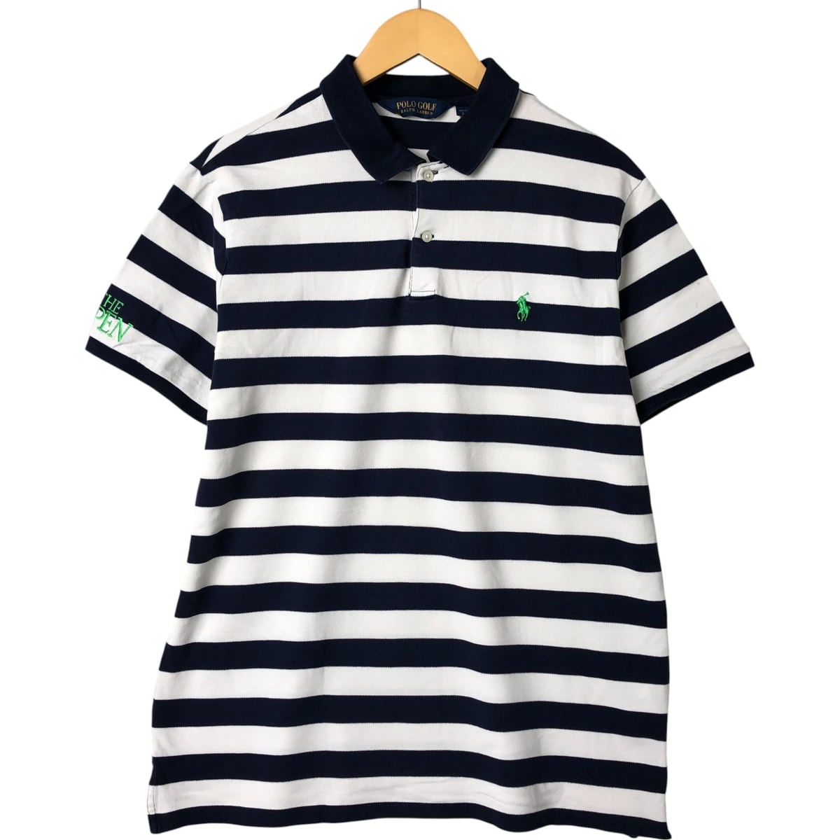 古着 ラルフローレン Ralph Lauren POLO GOLF ポロゴルフ 半袖 ボーダー ポロシャツ メンズL相当/eaa546025