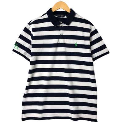 古着 ラルフローレン Ralph Lauren POLO GOLF ポロゴルフ 半袖 ボーダー ポロシャツ メンズL相当/eaa546025