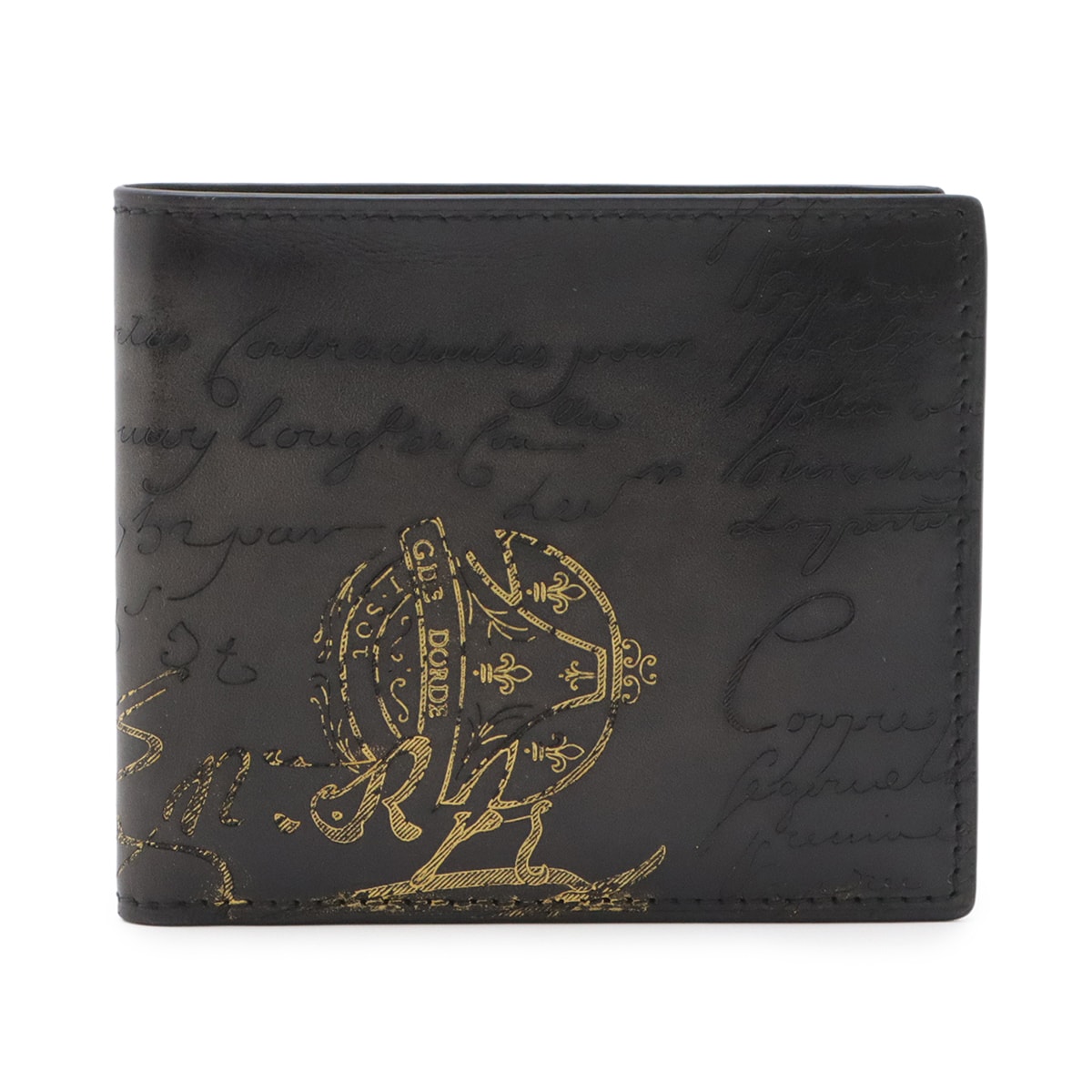 ベルルッティマコレ カリグラフィ二つ折り財布 メンズ