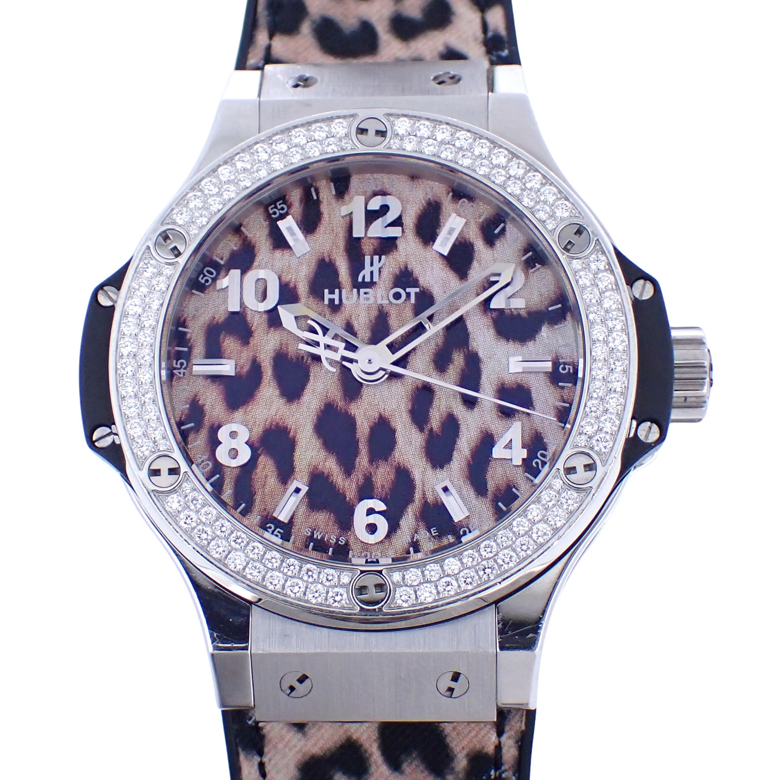 日本限定 HUBLOT ウブロ  ビッグバン レオパード ダイヤ  361.SX.7710.NR.1104.JLE14  レディース 腕時計