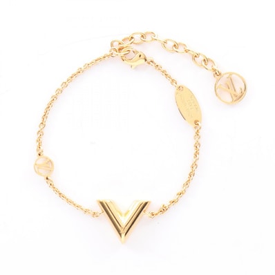 ルイ・ヴィトン LOUIS VUITTON ブラスレ エセンシャルV ブレスレット アクセサリー GP(ゴールドメッキ) レディース ゴールド系 M00858 【中古】