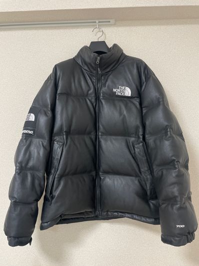 Supreme x The North Face Leather Nuptse Jacket "Black"