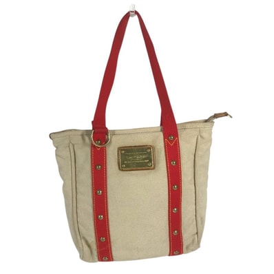 ルイヴィトン LOUIS VUITTON カバMM カバ MM M40035 アンティグア カバン トートバッグ 肩掛け ショルダーバッグ キャンバス ベージュ