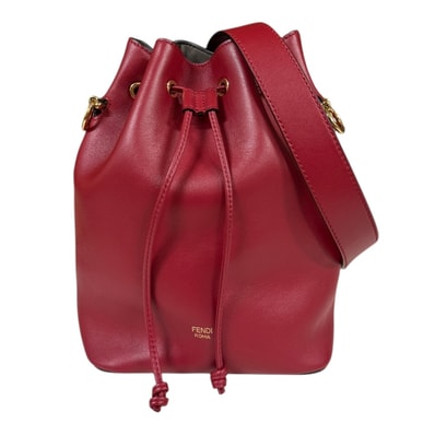 フェンディ モントレゾール ショルダーバッグ レザー 8BT298 レッド レディース FENDI 中古