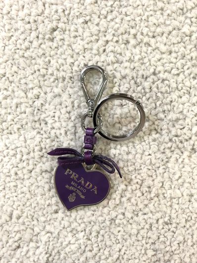 PRADA Heart Key Ring "Purple"