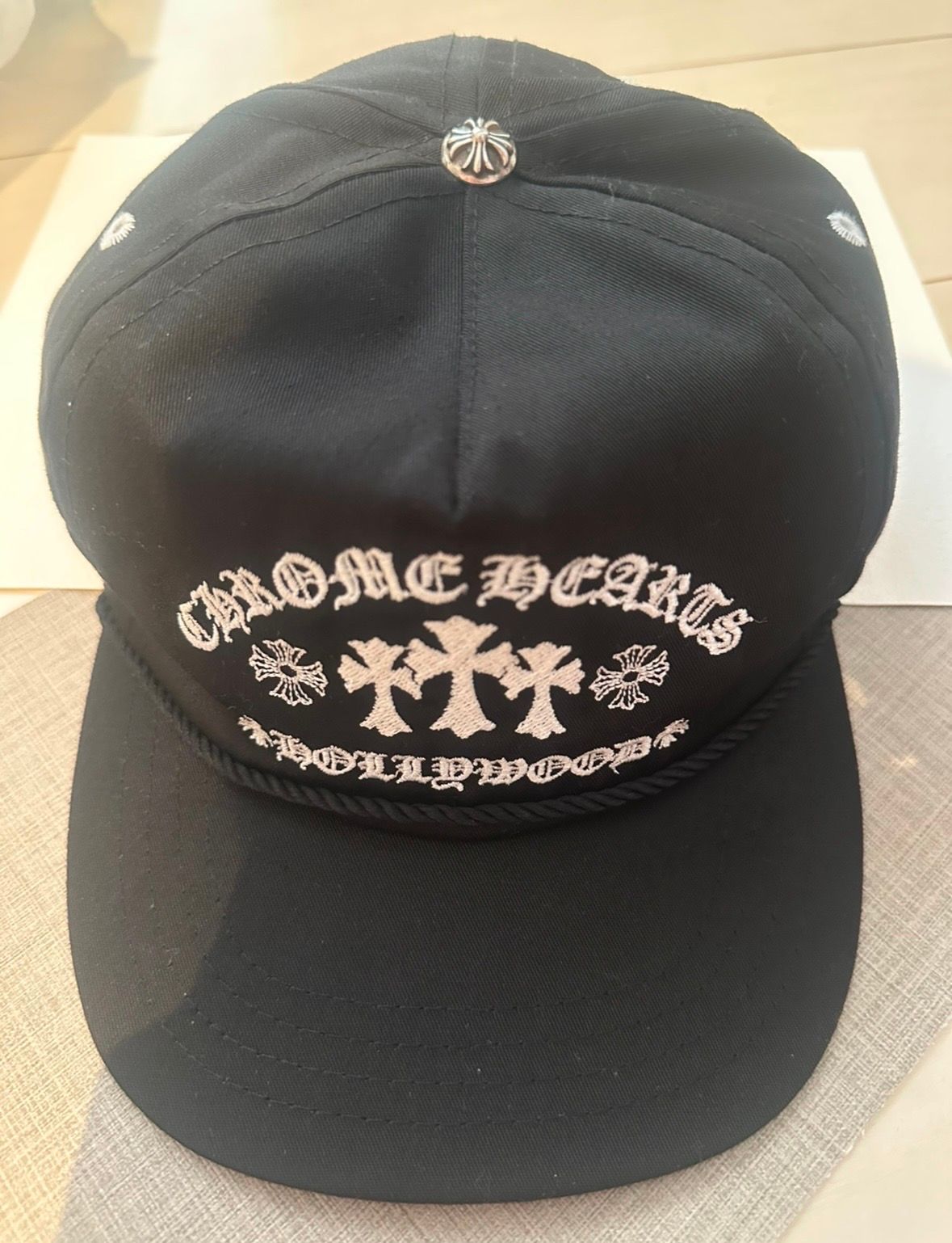 Chrome Hearts Gas Station King Taco 3 Cemetery Cross Trucker Cap "Black"