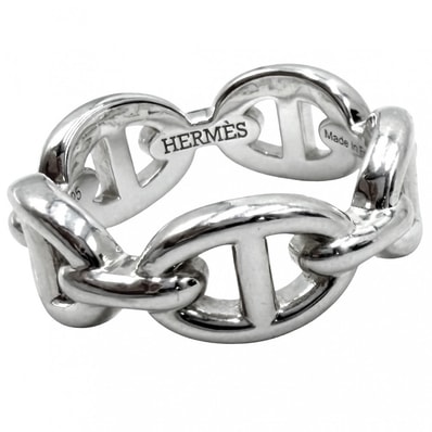 HERMES エルメス 指輪 シェーヌダンクル アンシェネ アクセサリー ジュエリー 小物 49サイズ シルバー925 約8.5号 ユニセックス 約5.1g【中古品】