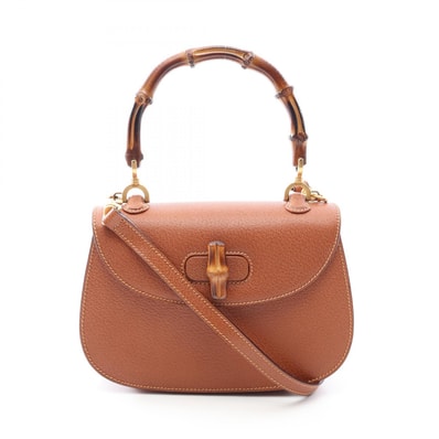 グッチ GUCCI バンブー 2way ハンドバッグ バッグ レザー レディース ブラウン系 000 14 0188 【中古】