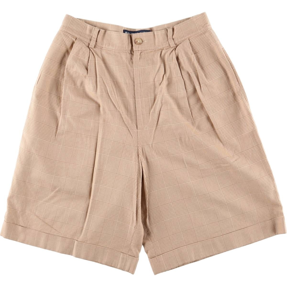 古着 90年代 ラルフローレン Ralph Lauren POLO SPORT ポロスポーツ ガンクラブチェック ツータック コットンショーツ ショートパンツ レディースL(w28)相当 ヴィンテージ/eaa557335