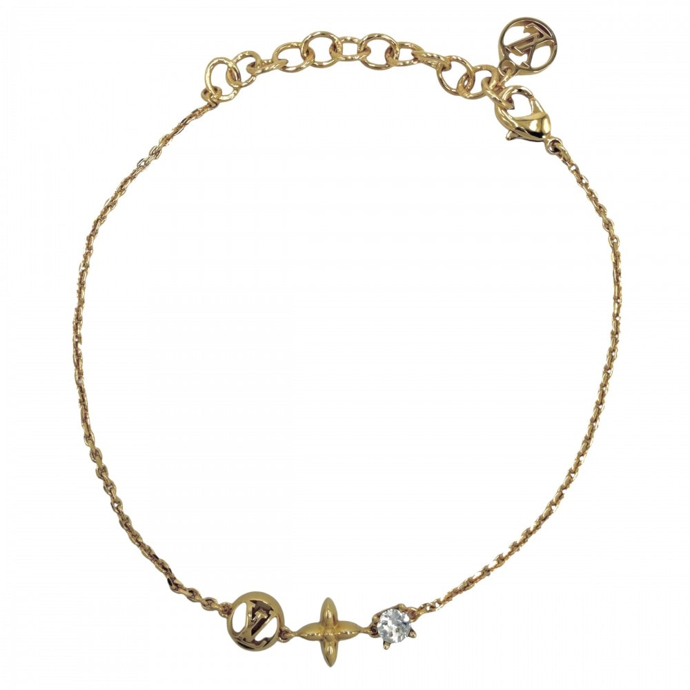 LOUIS VUITTON ルイヴィトン ブレスレット プティ ルイ アクセサリー アジャスター付き    M00374 ゴールド レディース 約2.5g 美品【中古品】