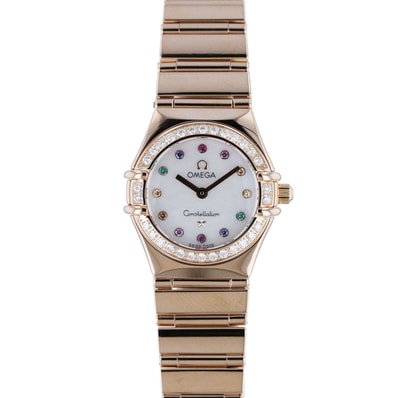 OMEGA オメガ コンステレーション アイリス クオーツ MOP 18K RG 腕時計 1168.79 K18ピンクゴールド ダイヤモンド ローズゴールド ホワイトシェル クオーツ レディース【中古】