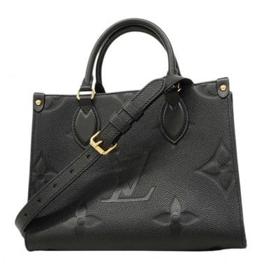 【6dc3700】ルイヴィトン ハンドバッグ モノグラム・アンプラント オンザゴーPM M45653 ノワール 2wayバッグ【中古】レディース
