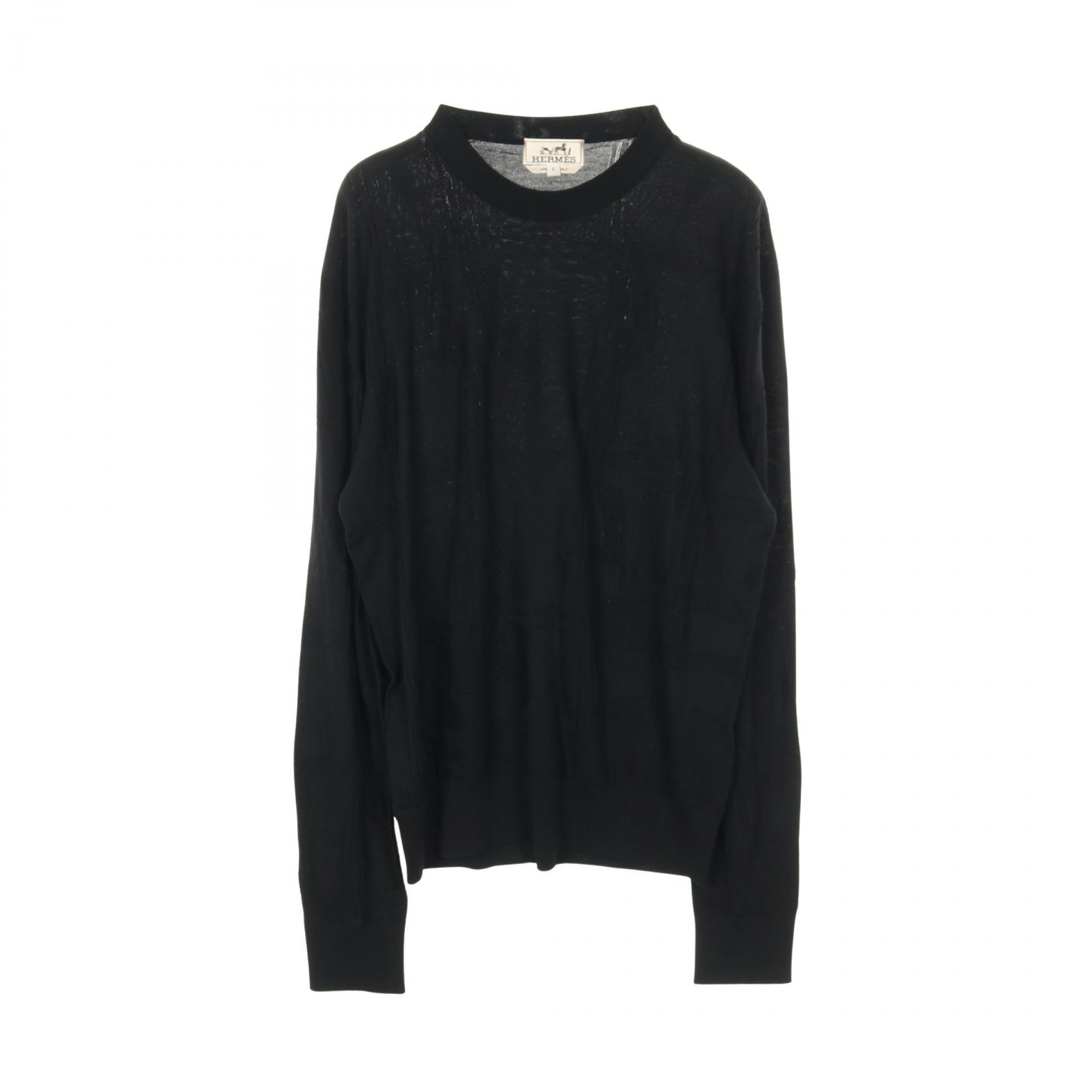 エルメス HERMES ジュ ドゥ ポワン アルネ ニット 衣料品 トップス ウール メンズ ブラック系 【中古】