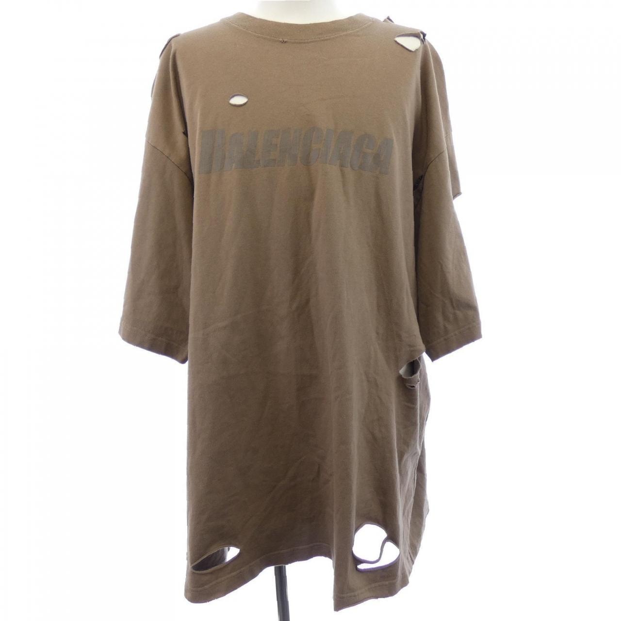 BALENCIAGA Women's Caps T-shirt Boxy Fit "Beige"