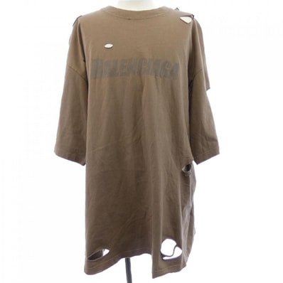 BALENCIAGA Women's Caps T-shirt Boxy Fit "Beige"