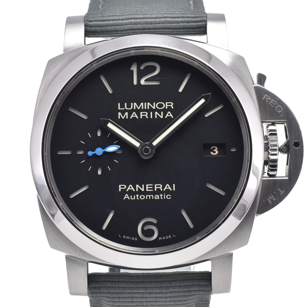 パネライ PANERAI PAM02392 ルミノール マリーナ スモールセコンド ブラック 自動巻き メンズ 美品 保証書付き 腕時計 L#148009