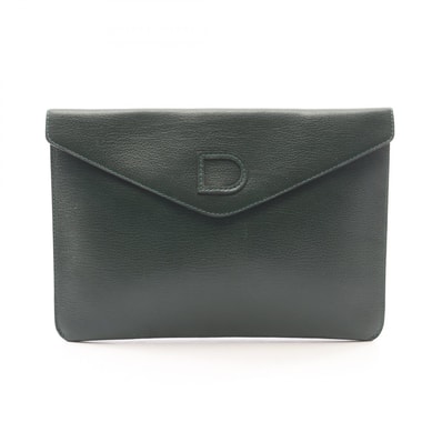 デルヴォー Delvaux セカンドバッグ クラッチバッグ バッグ レザー レディース グリーン系 【中古】