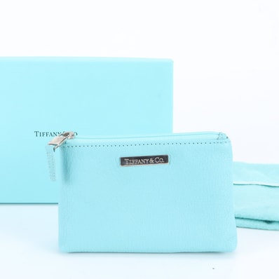 ティファニー ティファニーブルー ミニ 小物入れポーチ レザー