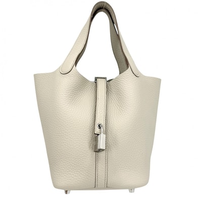 HERMES エルメス ハンドバッグ ピコタンロックPM K刻印 レザー アイボリー系 シルバー金具 レディース 美品 2025年【中古品】