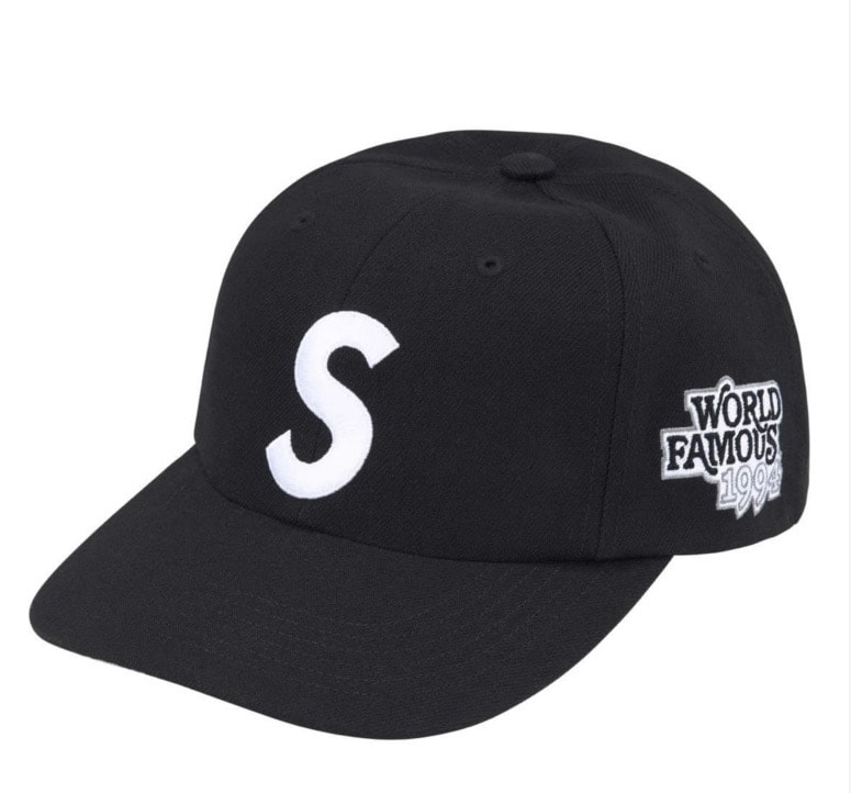Supreme World Famous S Logo 6-Panel "Black"