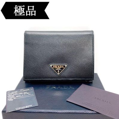 ◇プラダ◇1M0668/サフィアーノ/二つ折り財布