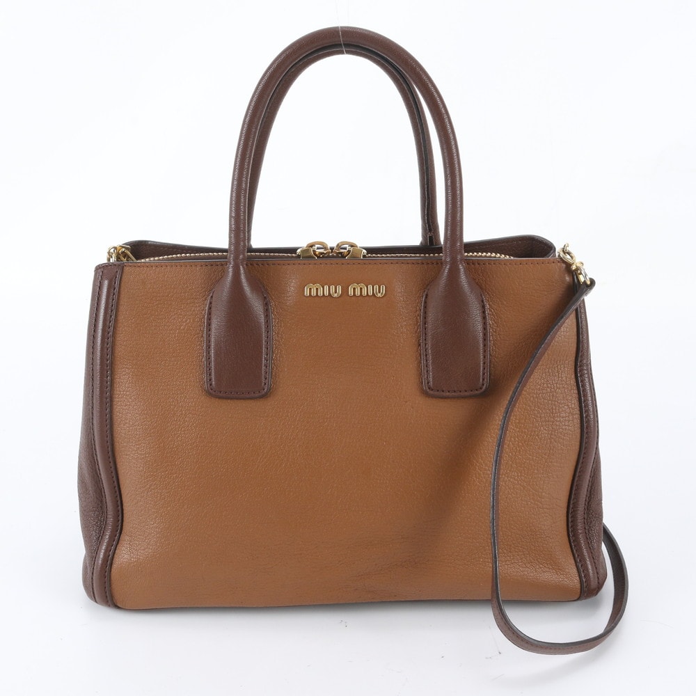 ■極美品 ミュウミュウ マドラスショルダーバッグ レザー