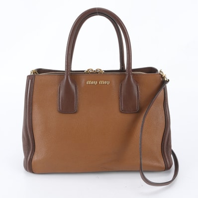 ■極美品 ミュウミュウ マドラスショルダーバッグ レザー