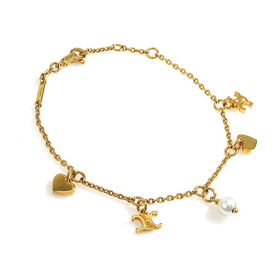 セリーヌ CELINE ブレスレット メタル ゴールド レディース【中古】 h31941k