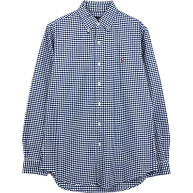 古着 ラルフローレン Ralph Lauren ギンガムチェック 長袖 ボタンダウンチェックシャツ メンズS相当/eaa661346