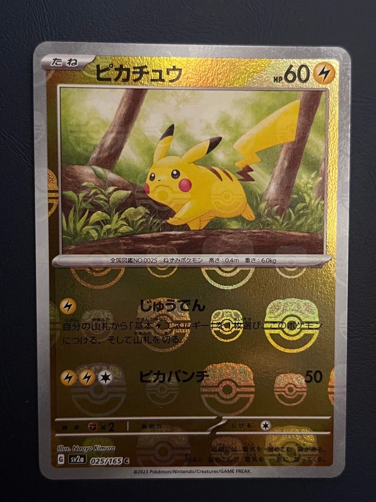 ピカチュウ C: マスターボールミラー (マスボピカチュウ) [SV2a 025/165](強化拡張パック「ポケモンカード151」)