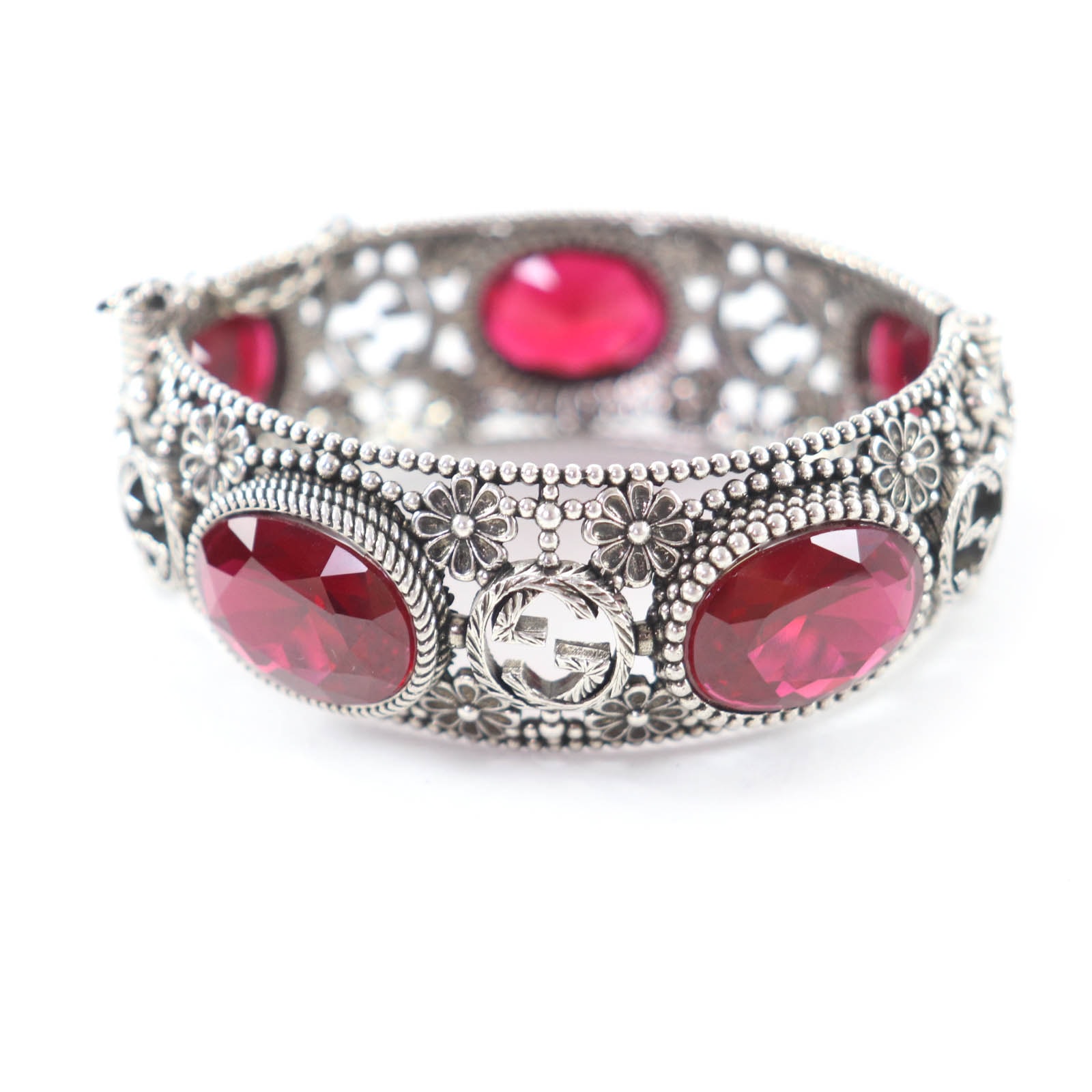 美品 グッチ バングル シルバー レディース 17