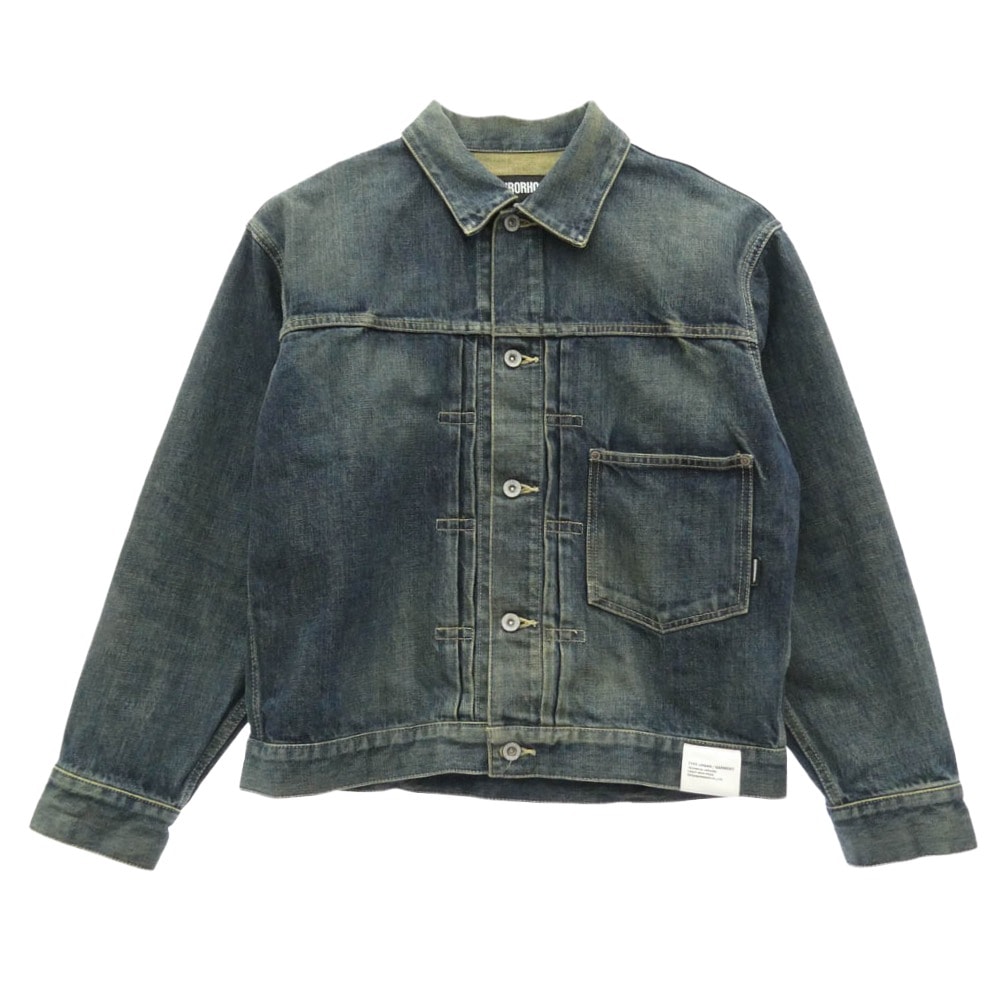NEIGHBORHOOD ネイバーフッド デニムジャケット 24AW 242XBNH-JKM02 WASHED DENIM TYPE-1 JACKET 1stタイプ ウォッシュド Gジャン デニムジャケット インディゴブルー系 S【中古】