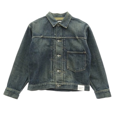 NEIGHBORHOOD ネイバーフッド デニムジャケット 24AW 242XBNH-JKM02 WASHED DENIM TYPE-1 JACKET 1stタイプ ウォッシュド Gジャン デニムジャケット インディゴブルー系 S【中古】