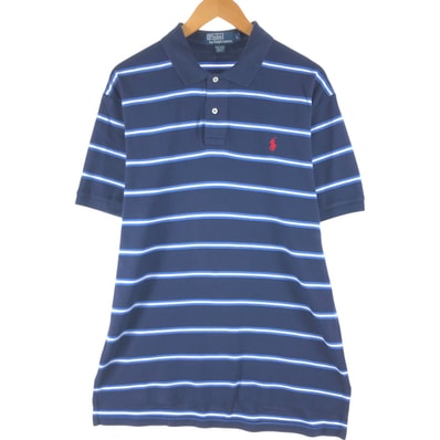 古着 ラルフローレン Ralph Lauren POLO by Ralph Lauren CUSTOM FIT 半袖 ボーダー ポロシャツ メンズL相当/eaa563875