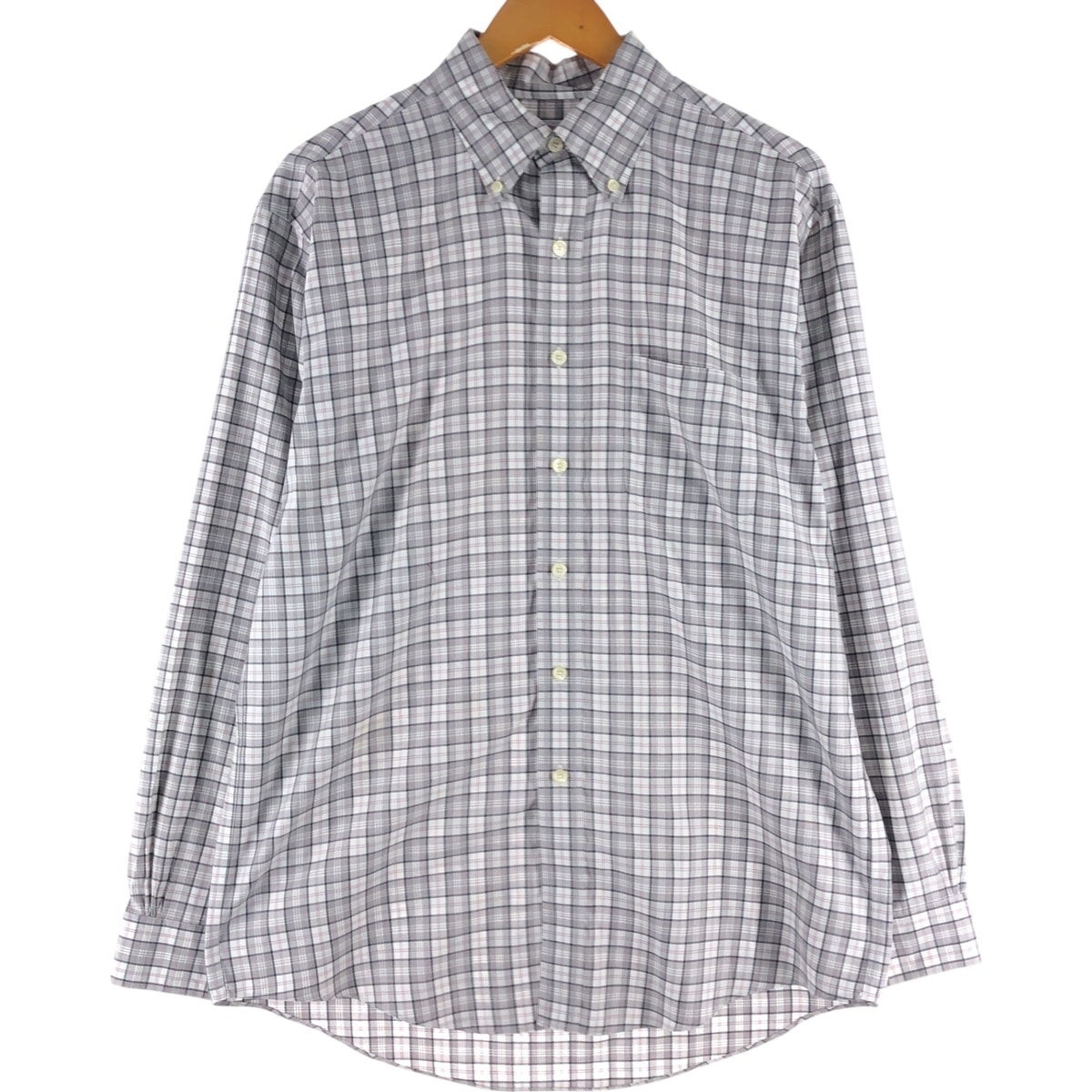 古着 ブルックスブラザーズ Brooks Brothers Est.1818 長袖 ボタンダウンチェックシャツ メンズM相当/eaa541780