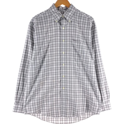 古着 ブルックスブラザーズ Brooks Brothers Est.1818 長袖 ボタンダウンチェックシャツ メンズM相当/eaa541780