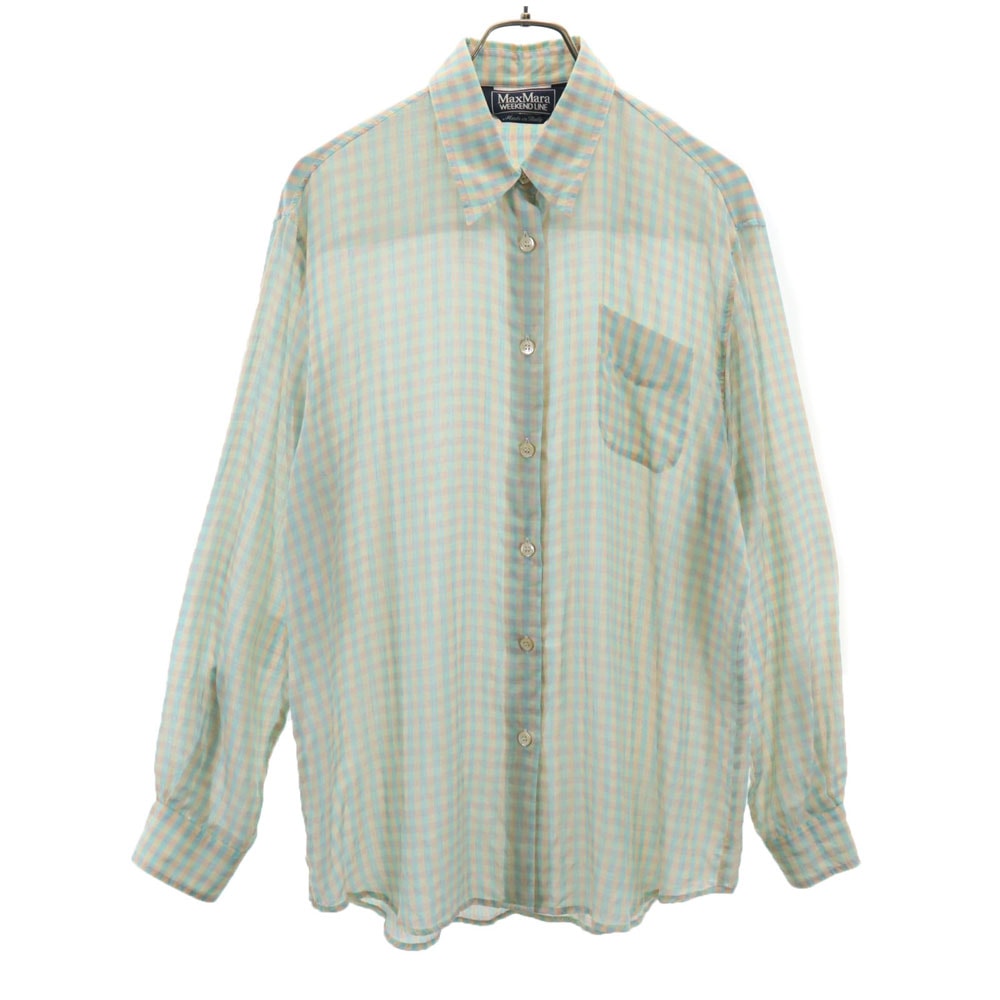 MaxMara WEEKEND LINE マックスマーラ ウィークエンドライン イタリア製 チェック柄 長袖 シャツ L