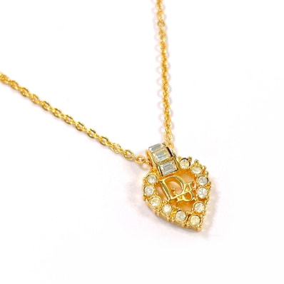 クリスチャンディオール ネックレス ハート ロゴ ヴィンテージ ゴー