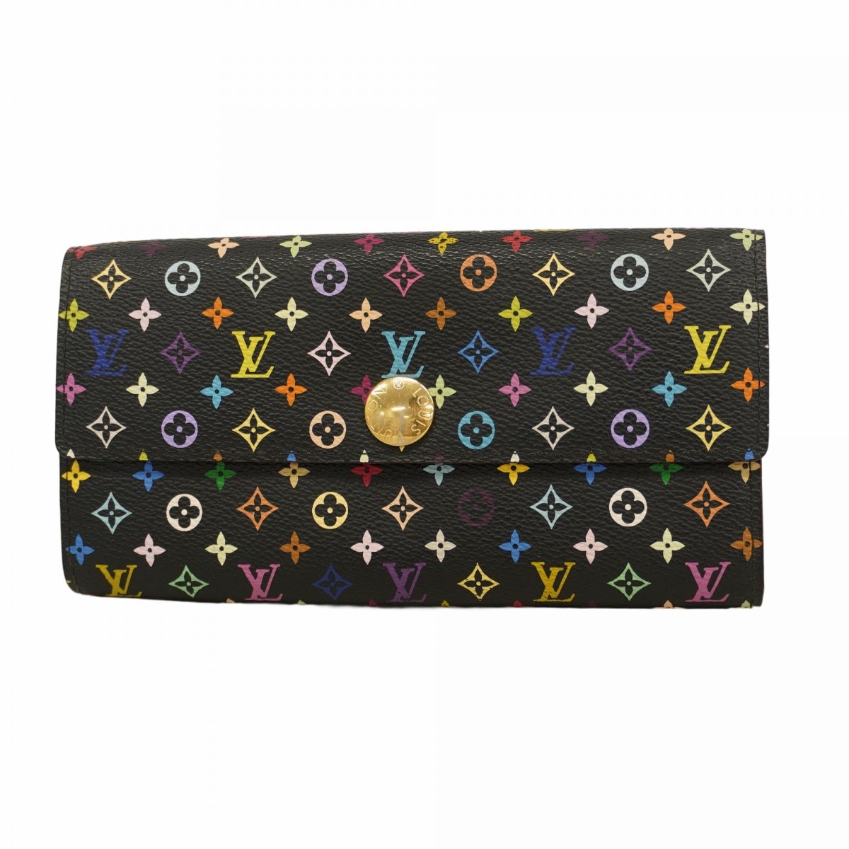 【6db1890-k】ルイヴィトン 長財布 モノグラム・マルチカラー ポルトフォイユサラ M93747 グルナード/ノワール【中古】レディース