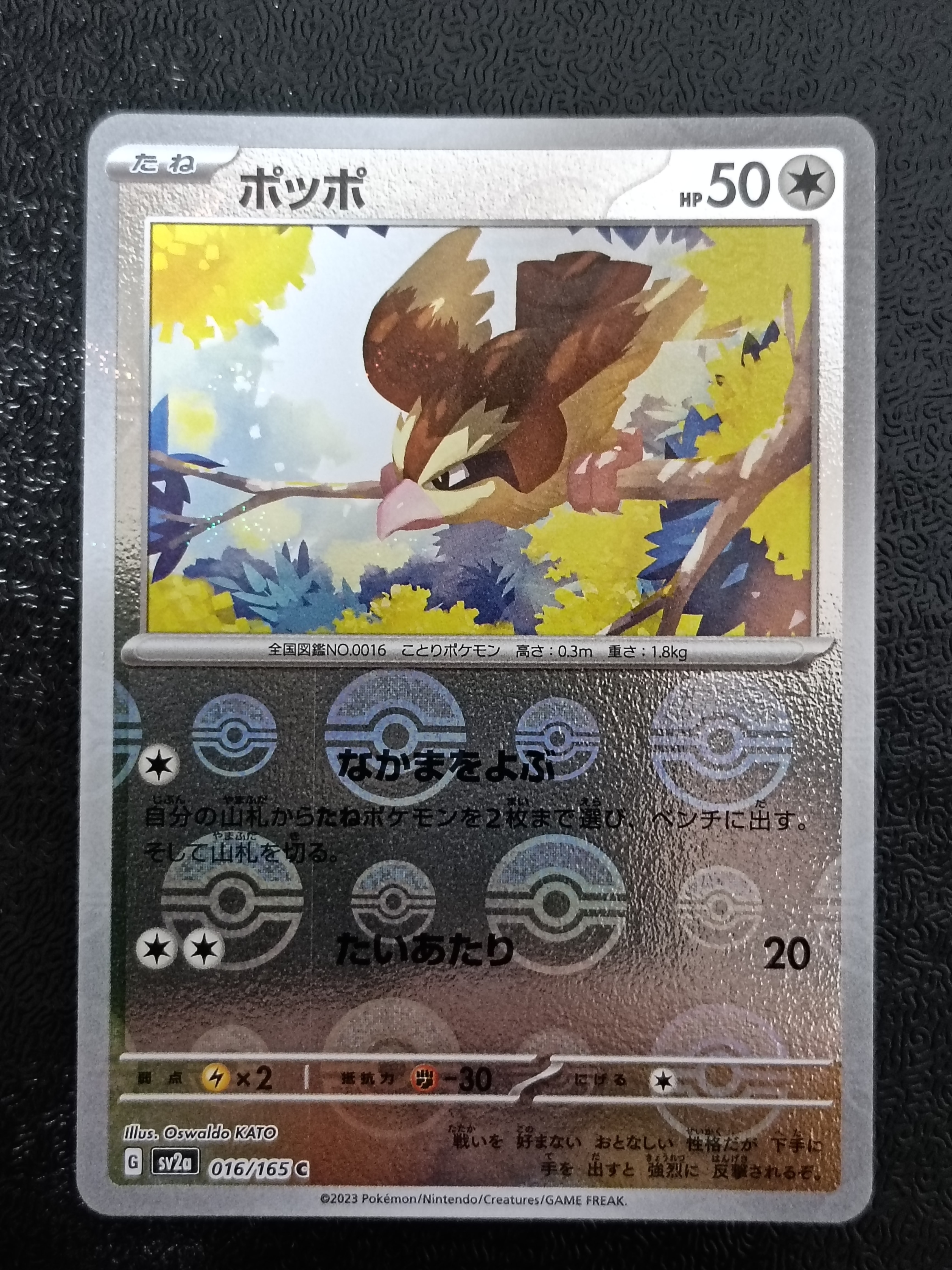 ポッポ C: モンスターボールミラー[SV2a 016/165](強化拡張パック「ポケモンカード151」)