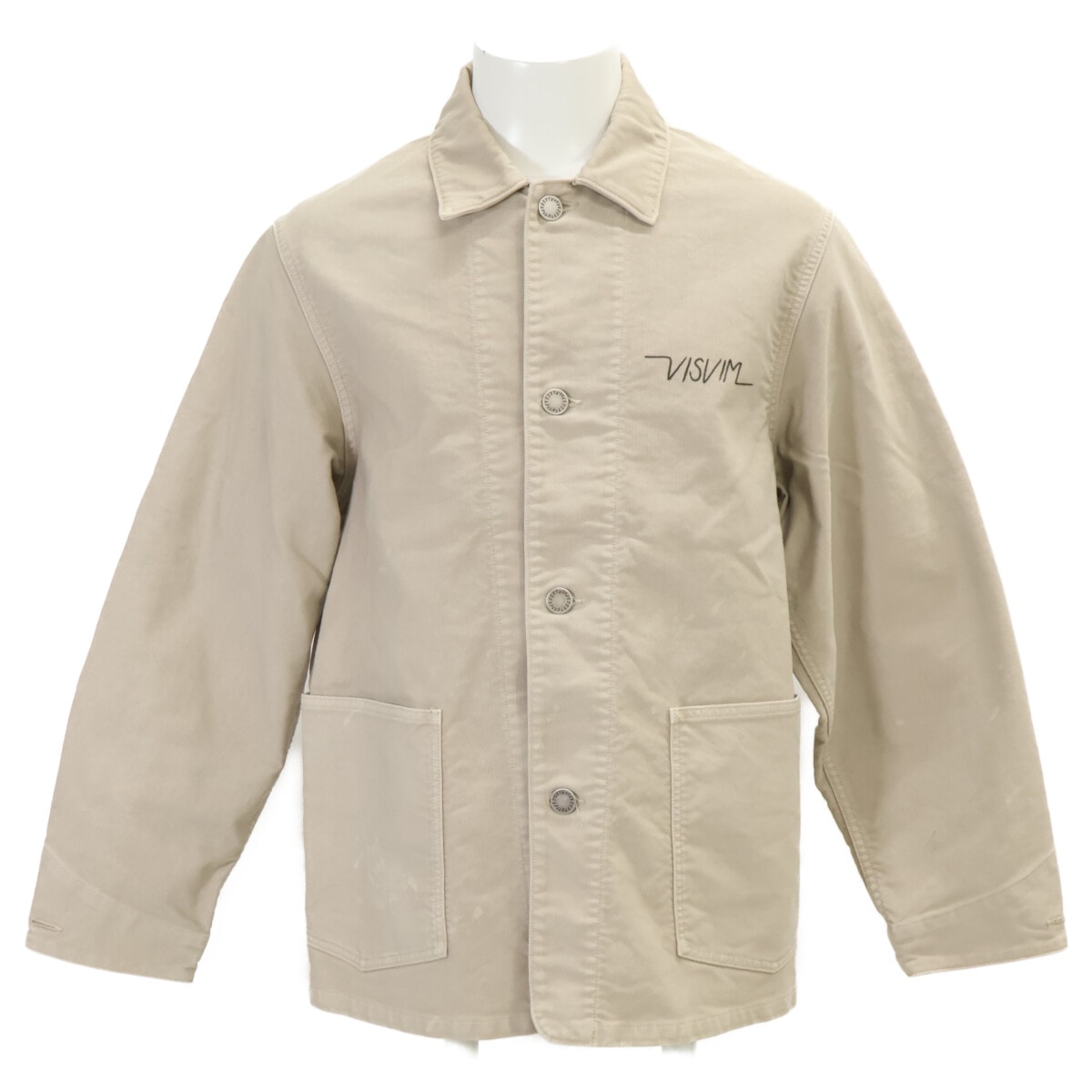 ビズビム 【新品同様/25年製】0125205013027 COVERALL DMGD G.CORDS バック刺繍 カバーオール 1