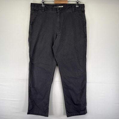 古着 カーハート Carhartt パンツ ダック ジッパーフライ ツールポケット ワーク ワンポイント W38 L32 グレー系 メンズ