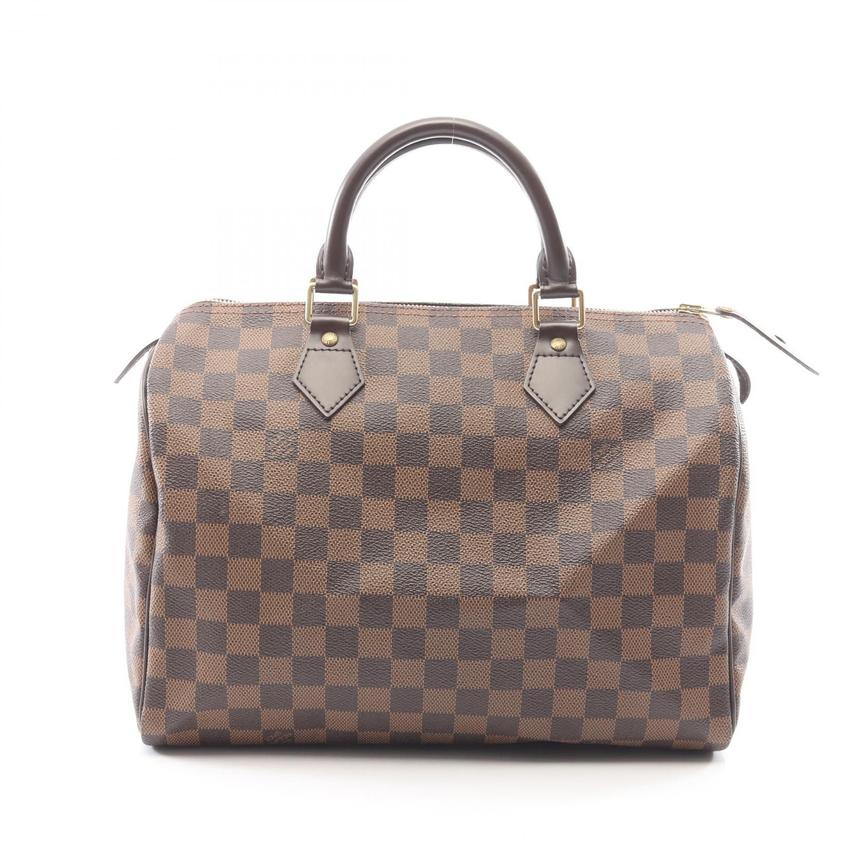 ルイ・ヴィトン LOUIS VUITTON スピーディ30 ダミエエベヌ ハンドバッグ バッグ PVCコーティングキャンバス レザー レディース ブラウン系 N41531 【中古】