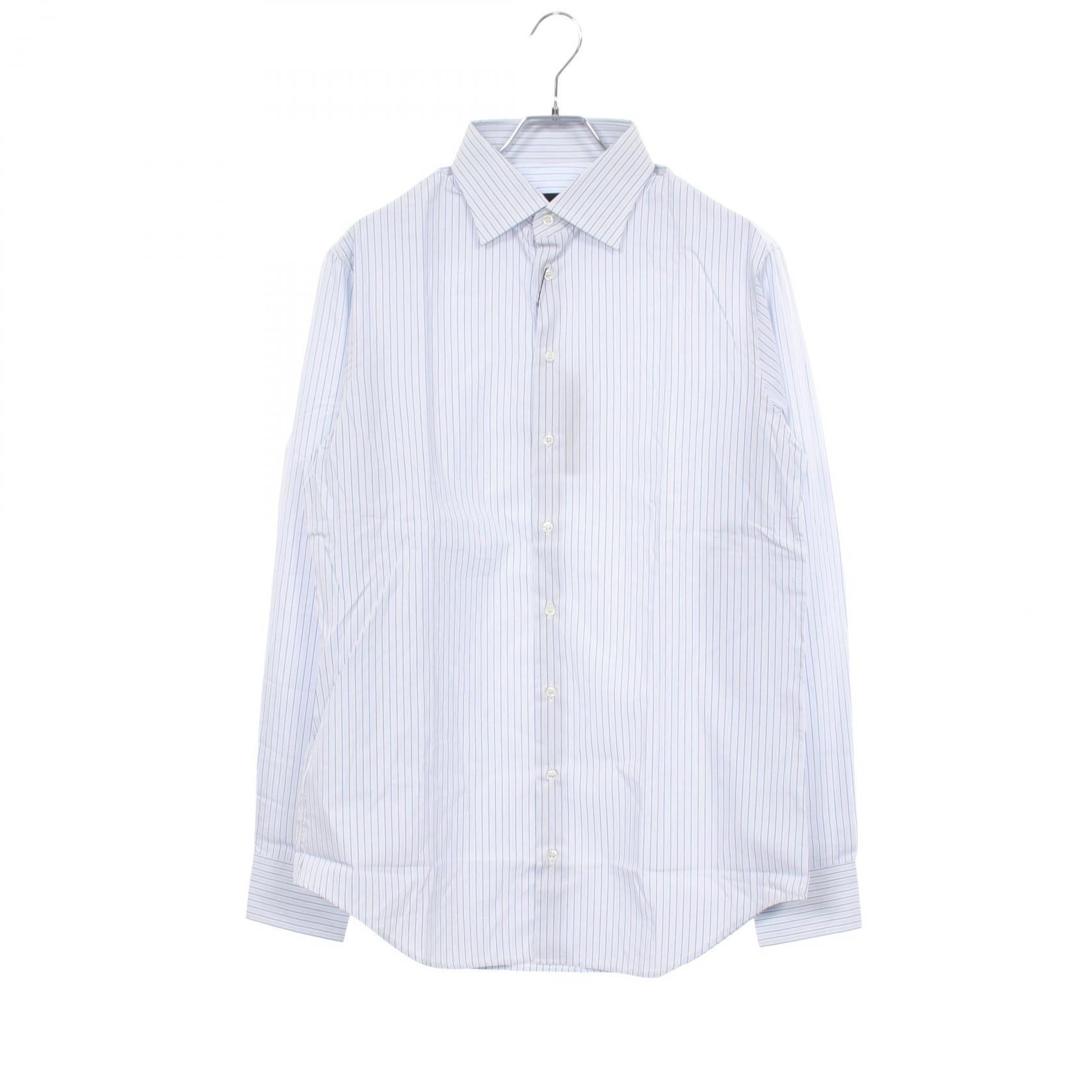 ジョルジオアルマーニ GIORGIO ARMANI ストライプ 長袖 衣料品 トップス コットン メンズ ブルー系 8WGCCZMC 【中古】