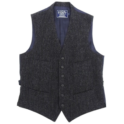 ラルフローレンラグビー ウール ツイード ヘリンボーン ベスト メンズ グレー 40R 40R